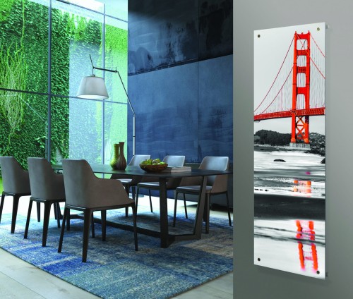 Grzejnik pokojowy Luxrad Niagara z osłoną szklaną z grafiką