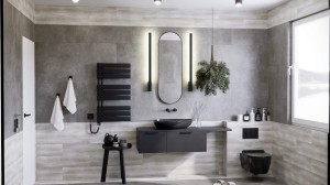 NOBILE ELEKTRO 870x500 mm BIAŁY  Z GRZAŁKĄ GLX 300 W